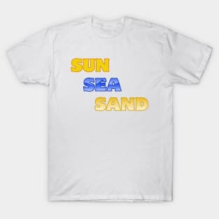 Sun Sea Sand Summer Beach Holiday T-Shirt